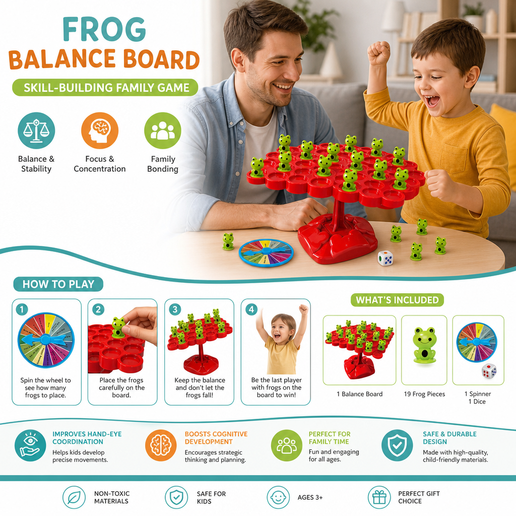 Frog Balance Board – Skill-Building Family Game