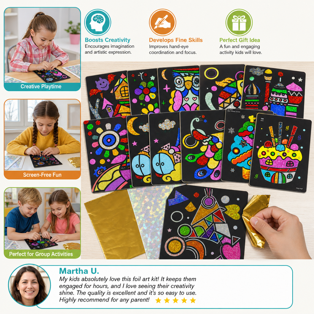 DIY Foil Art Craft Kit for Kids