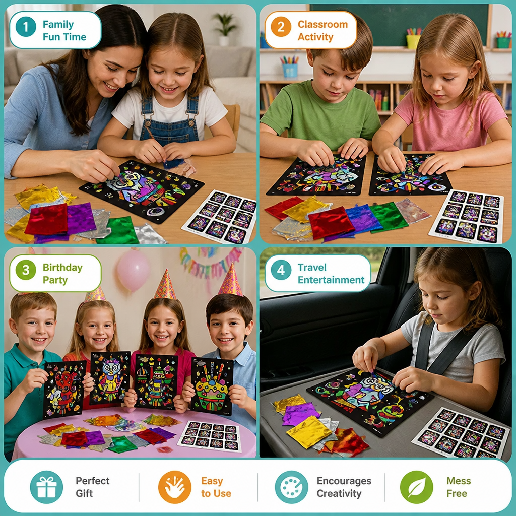 DIY Foil Art Craft Kit for Kids