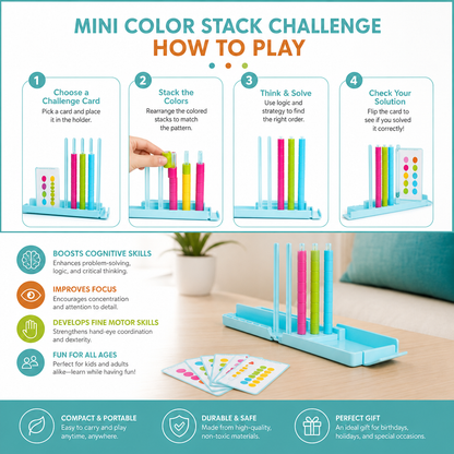Mini Color Stack Challenge – Portable Brain Training Game