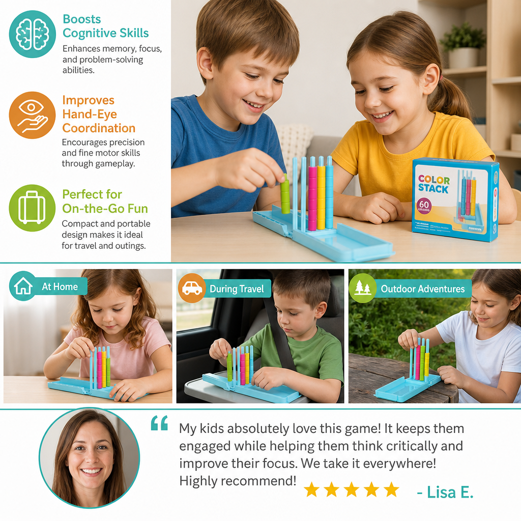 Mini Color Stack Challenge – Portable Brain Training Game