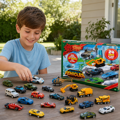 Christmas Die-Cast Car Advent Calendar for Kids