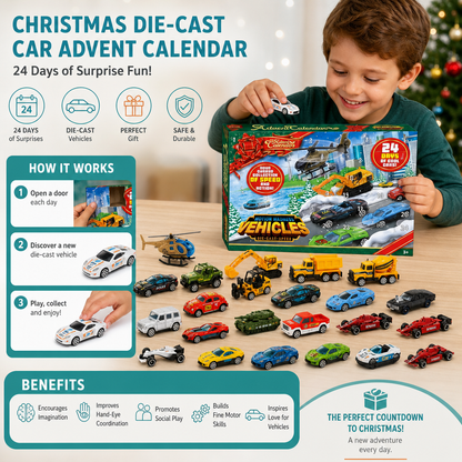 Christmas Die-Cast Car Advent Calendar for Kids