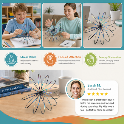 Geometric Spring Fidget Toy – Sensory Stress Relief Sculpture