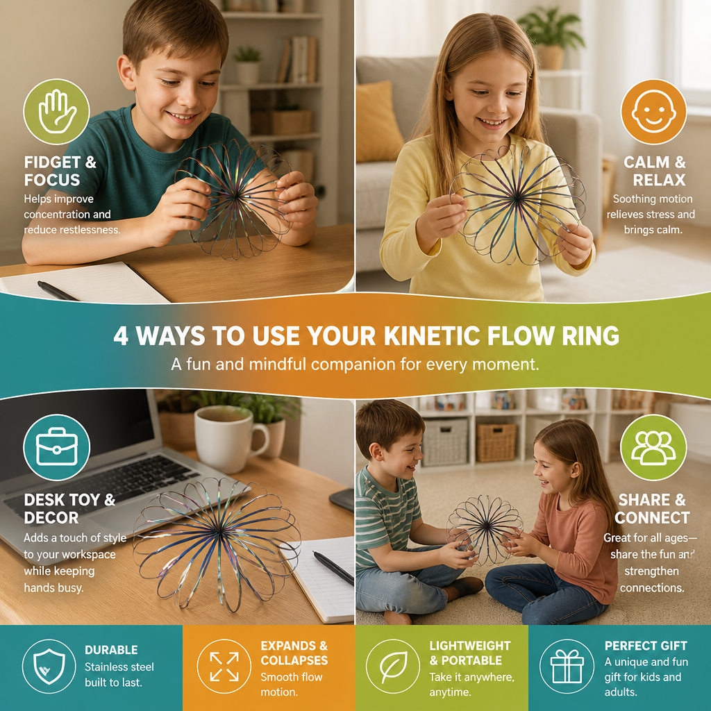 Geometric Spring Fidget Toy – Sensory Stress Relief Sculpture
