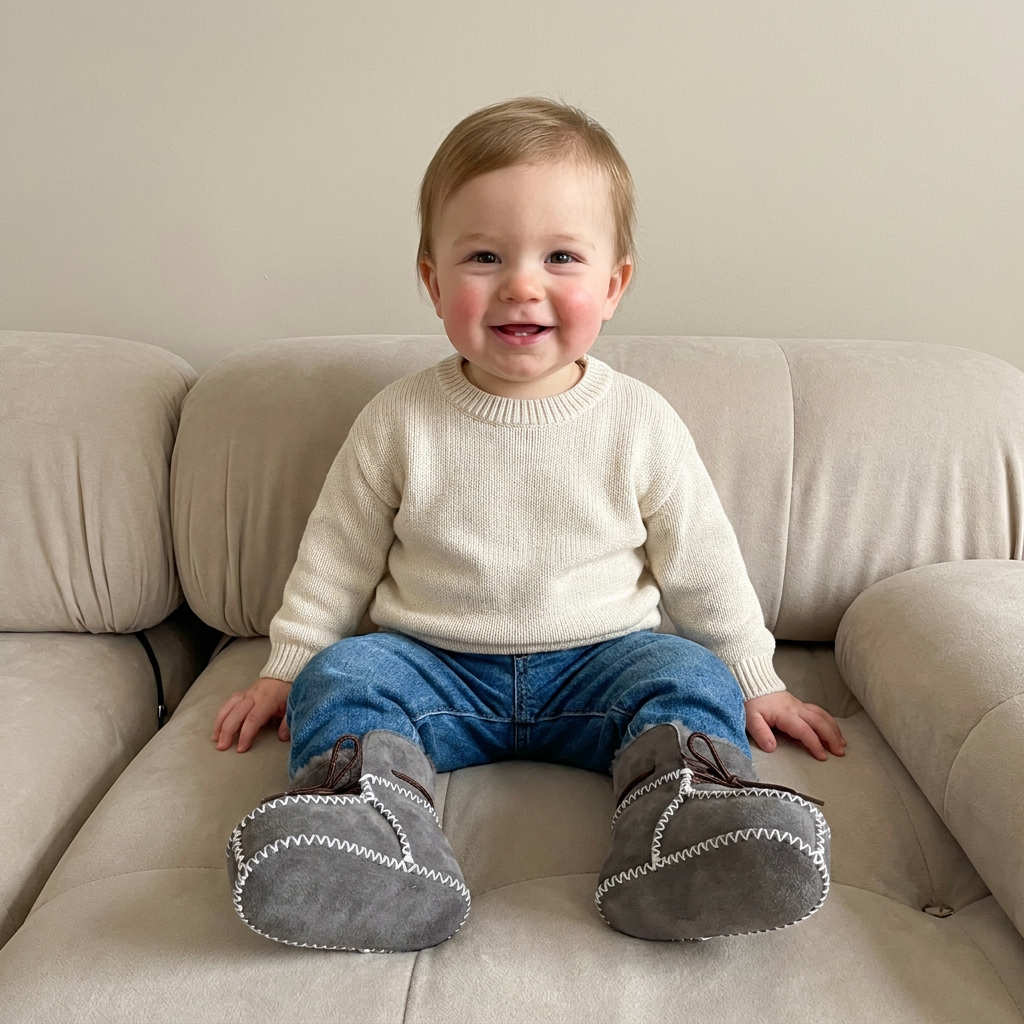 Shearling Lace-Up Moccasin Booties