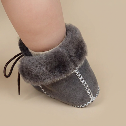 Shearling Lace-Up Moccasin Booties