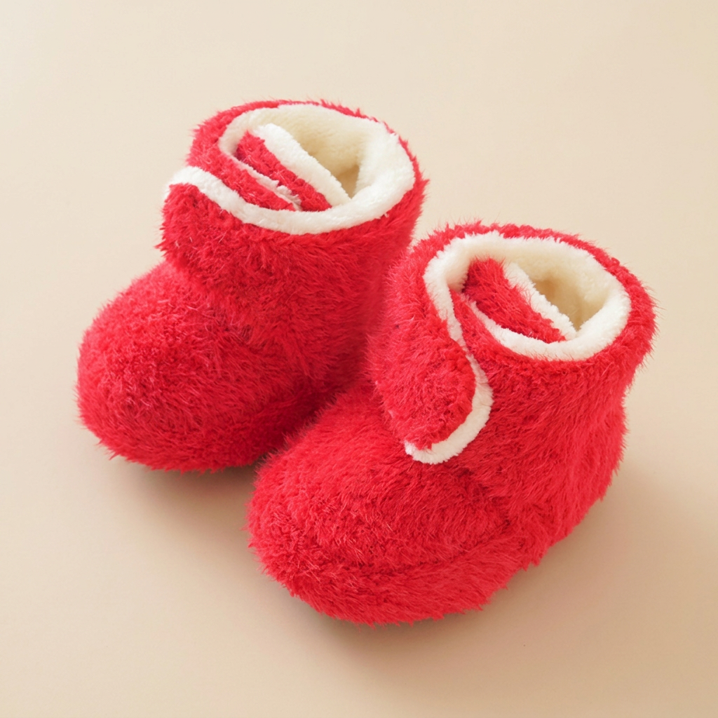 Fleece Velcro Grip Socks