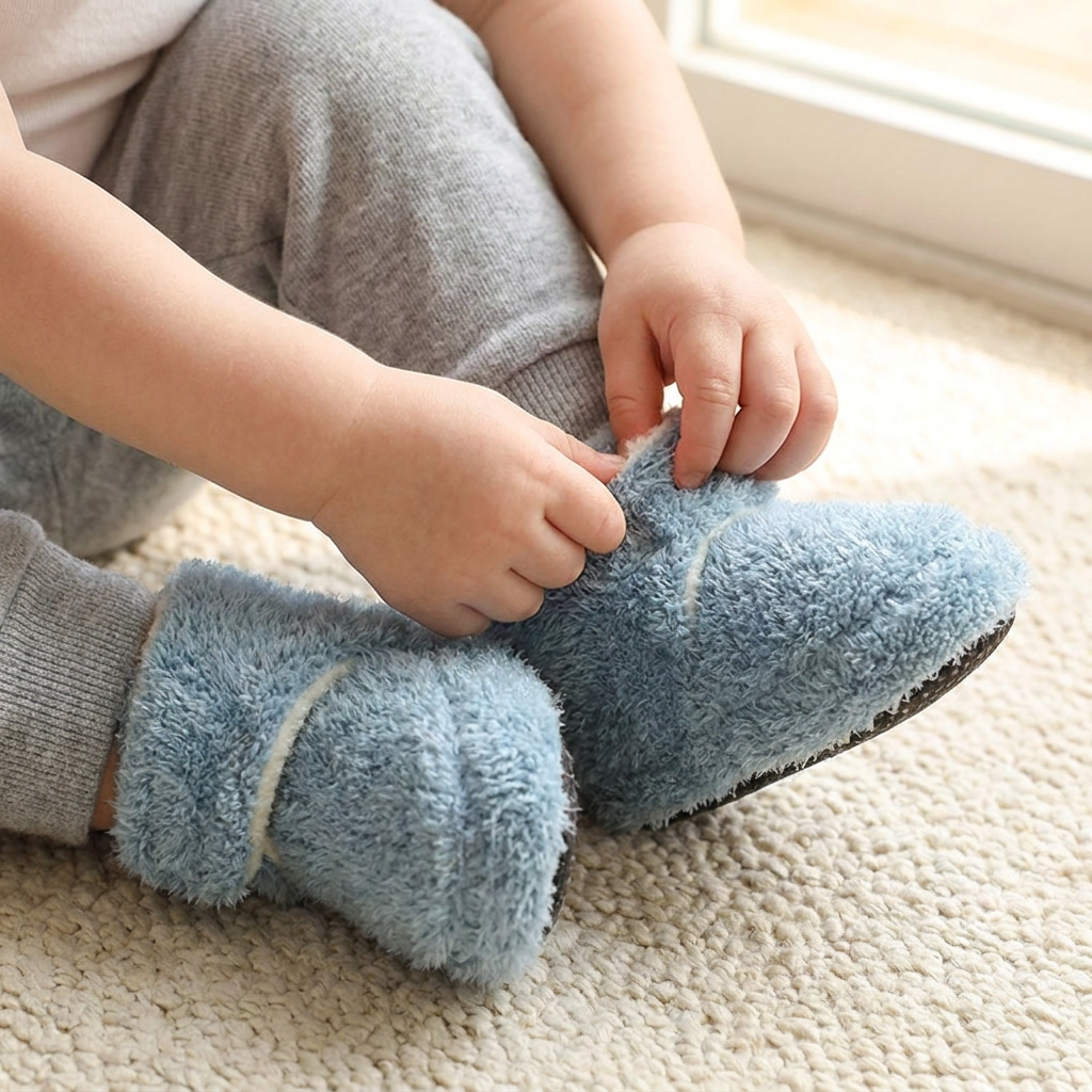 Fleece Velcro Grip Socks