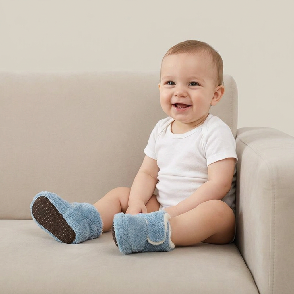 Fleece Velcro Grip Socks