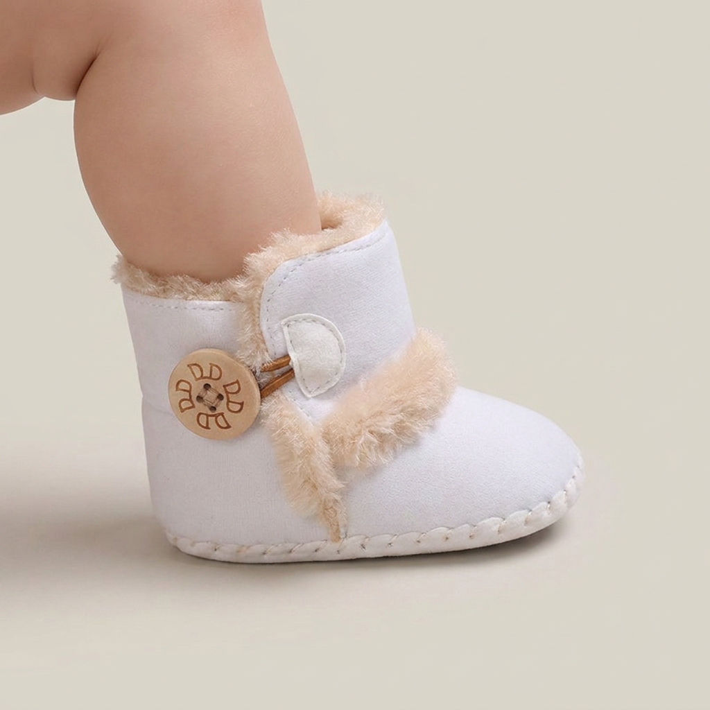 Sherpa Cuff Button Snow Boots