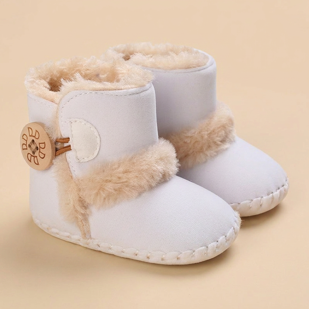 Sherpa Cuff Button Snow Boots