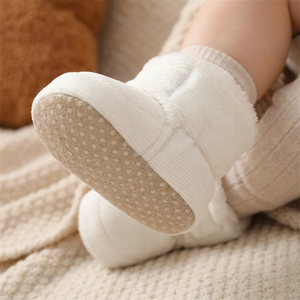 Sherpa Cuff Button Snow Boots