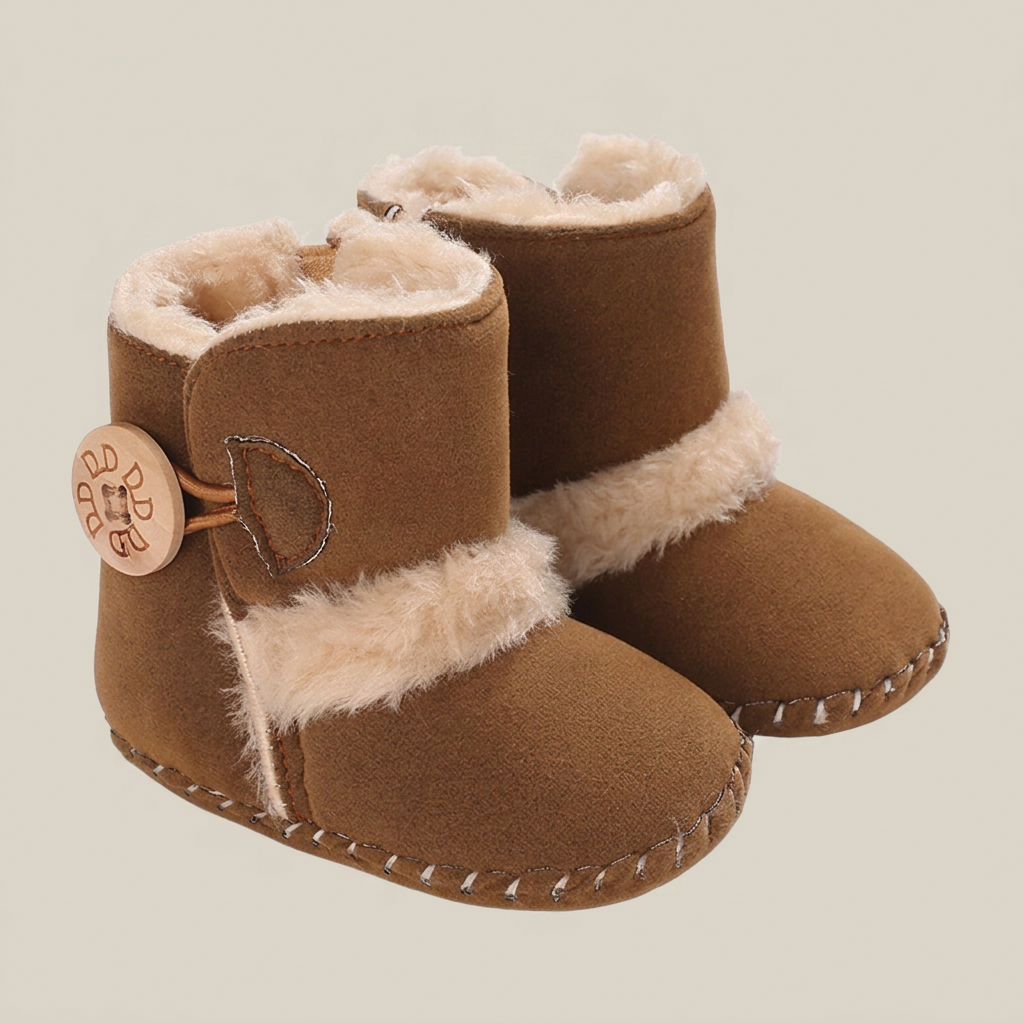 Sherpa Cuff Button Snow Boots