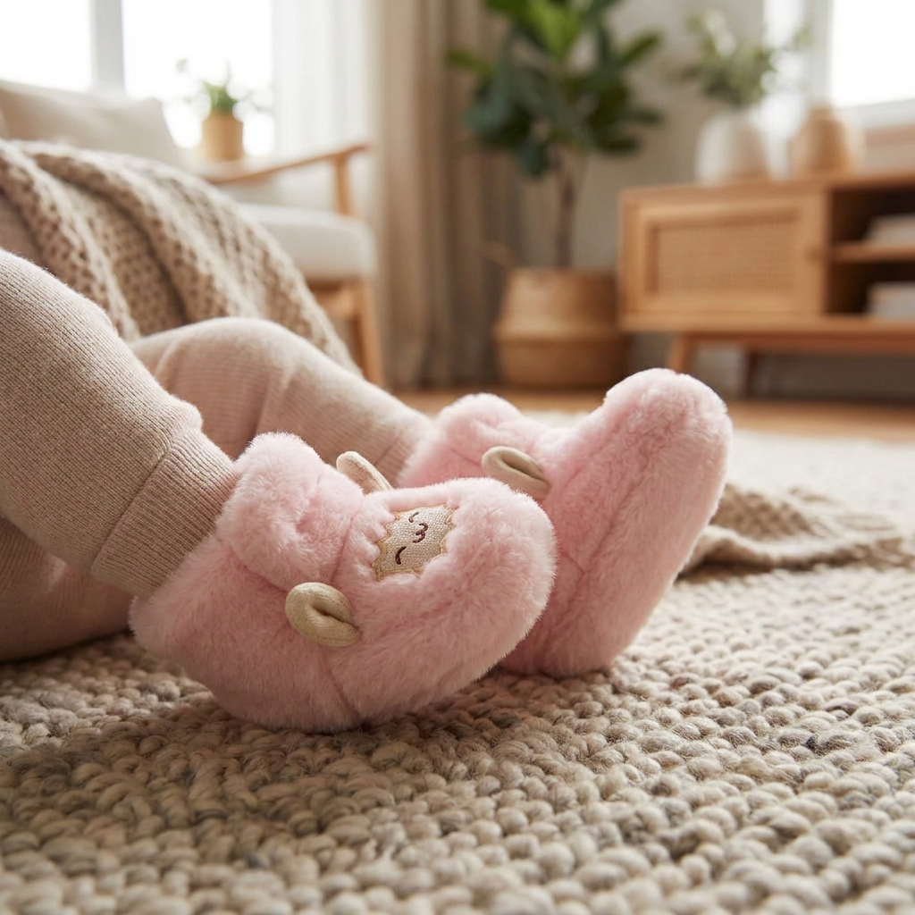 Warm & Cozy Fleece-Lined Baby Booties with Soft Non-Slip Soles