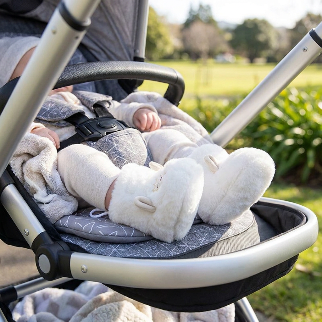 Warm & Cozy Fleece-Lined Baby Booties with Soft Non-Slip Soles