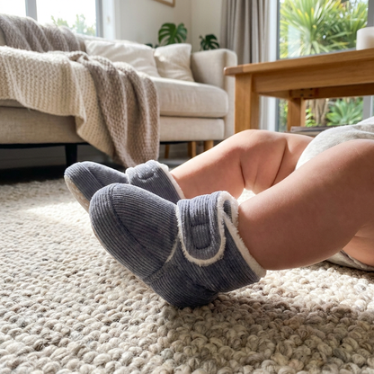 Warm & Cozy Plush Baby Booties with Soft, Non-Slip Soles