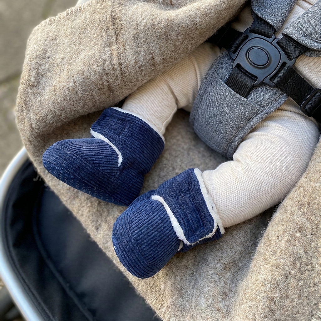 Warm & Cozy Plush Baby Booties with Soft, Non-Slip Soles