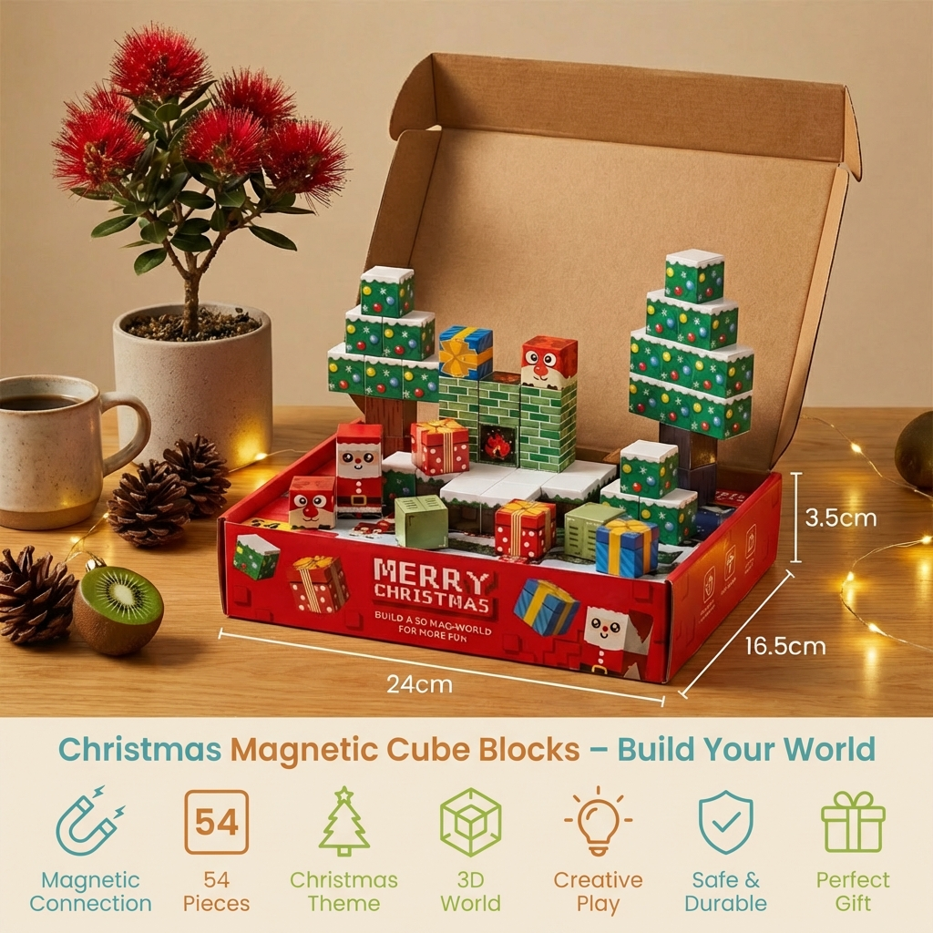 Christmas Magnetic Cube Blocks