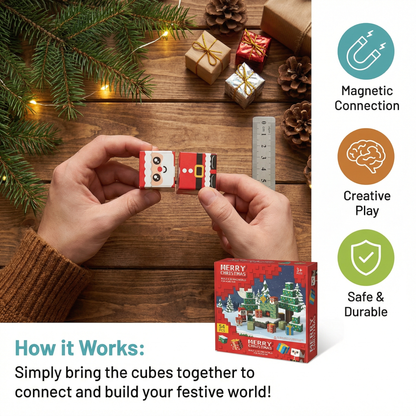 Christmas Magnetic Cube Blocks