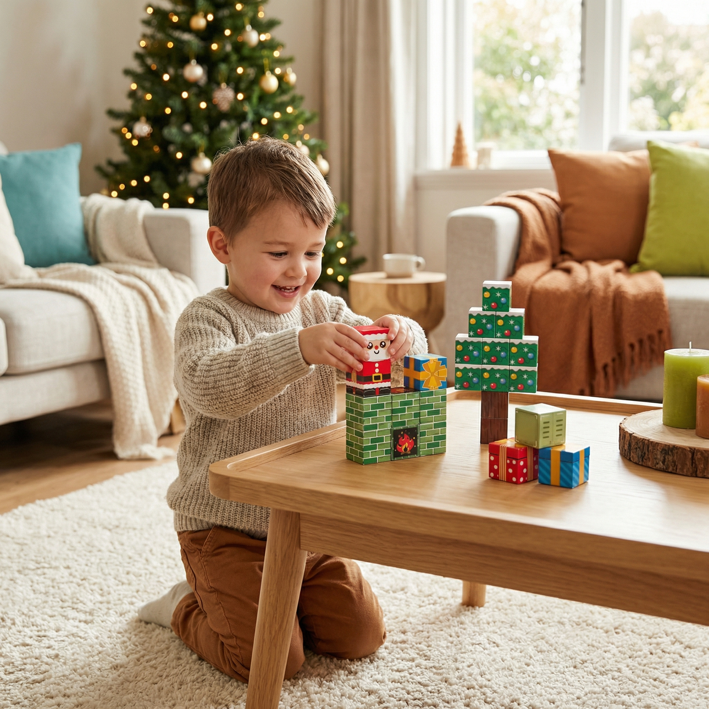 Christmas Magnetic Cube Blocks