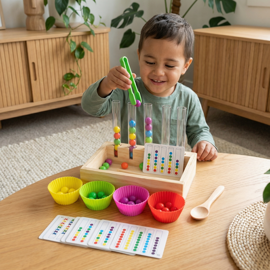 Montessori Test Tube Colors and Numbers Play and Learning Set