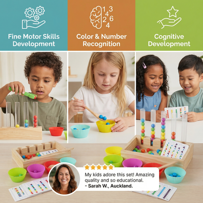 Montessori Test Tube Colors and Numbers Play and Learning Set