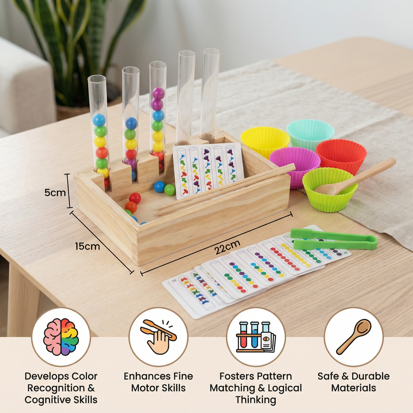 Montessori Test Tube Colors and Numbers Play and Learning Set