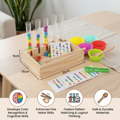 Montessori Test Tube Colors and Numbers Play and Learning Set
