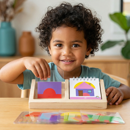 Geometric Colors and Shapes Puzzle Game – Promotes Logical Thinking
