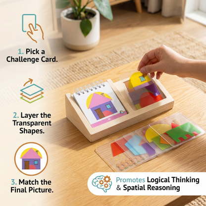 Geometric Colors and Shapes Puzzle Game – Promotes Logical Thinking