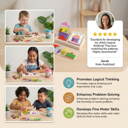 Geometric Colors and Shapes Puzzle Game – Promotes Logical Thinking