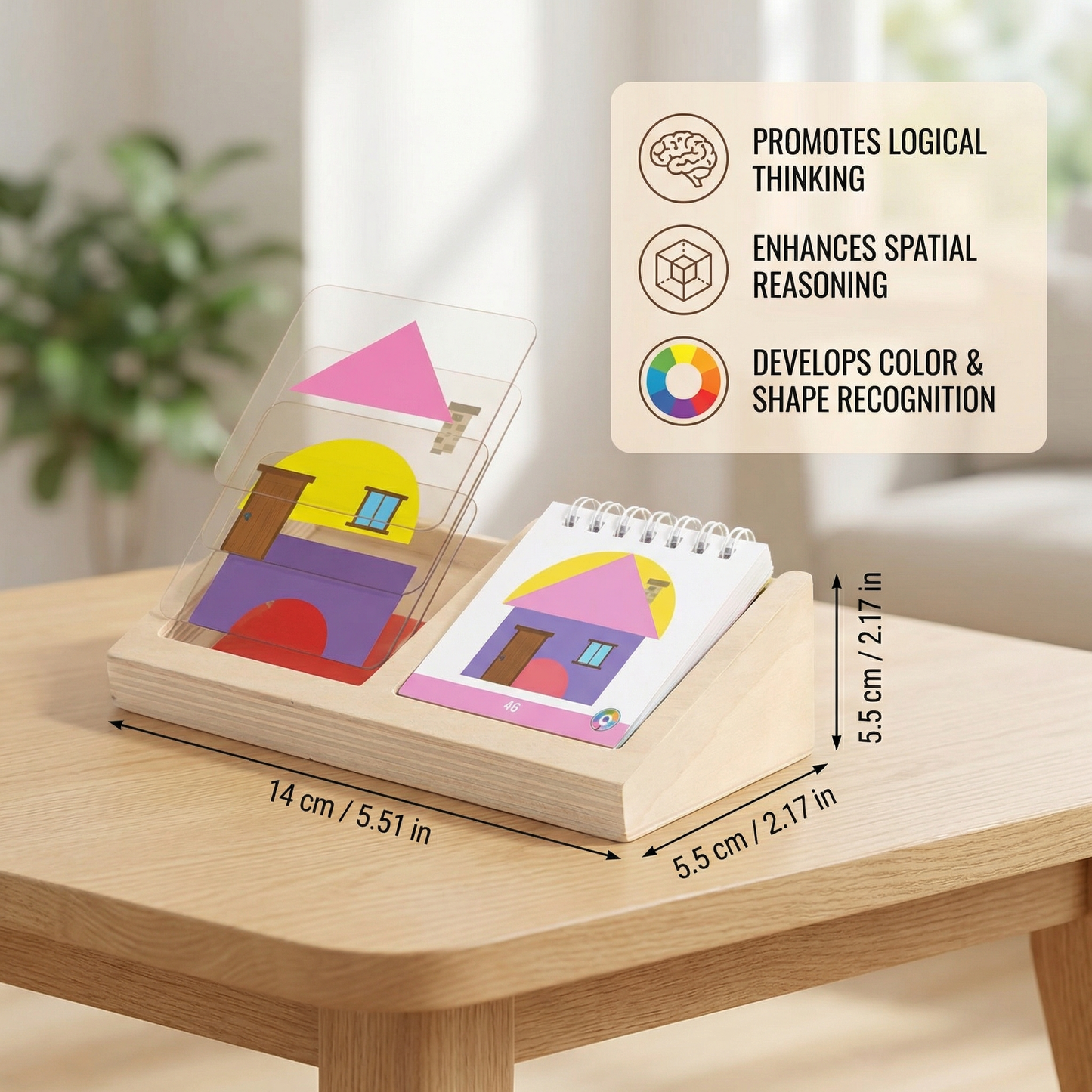 Geometric Colors and Shapes Puzzle Game – Promotes Logical Thinking