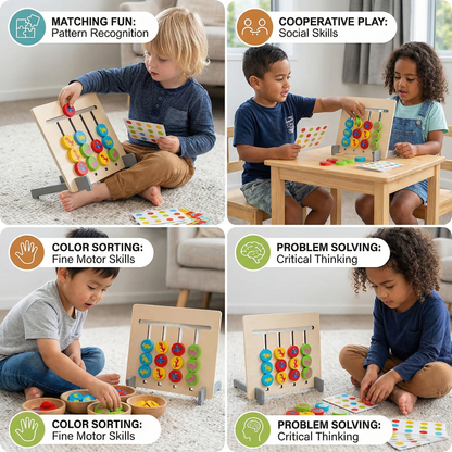 Montessori Color Pattern Matching Wooden Game