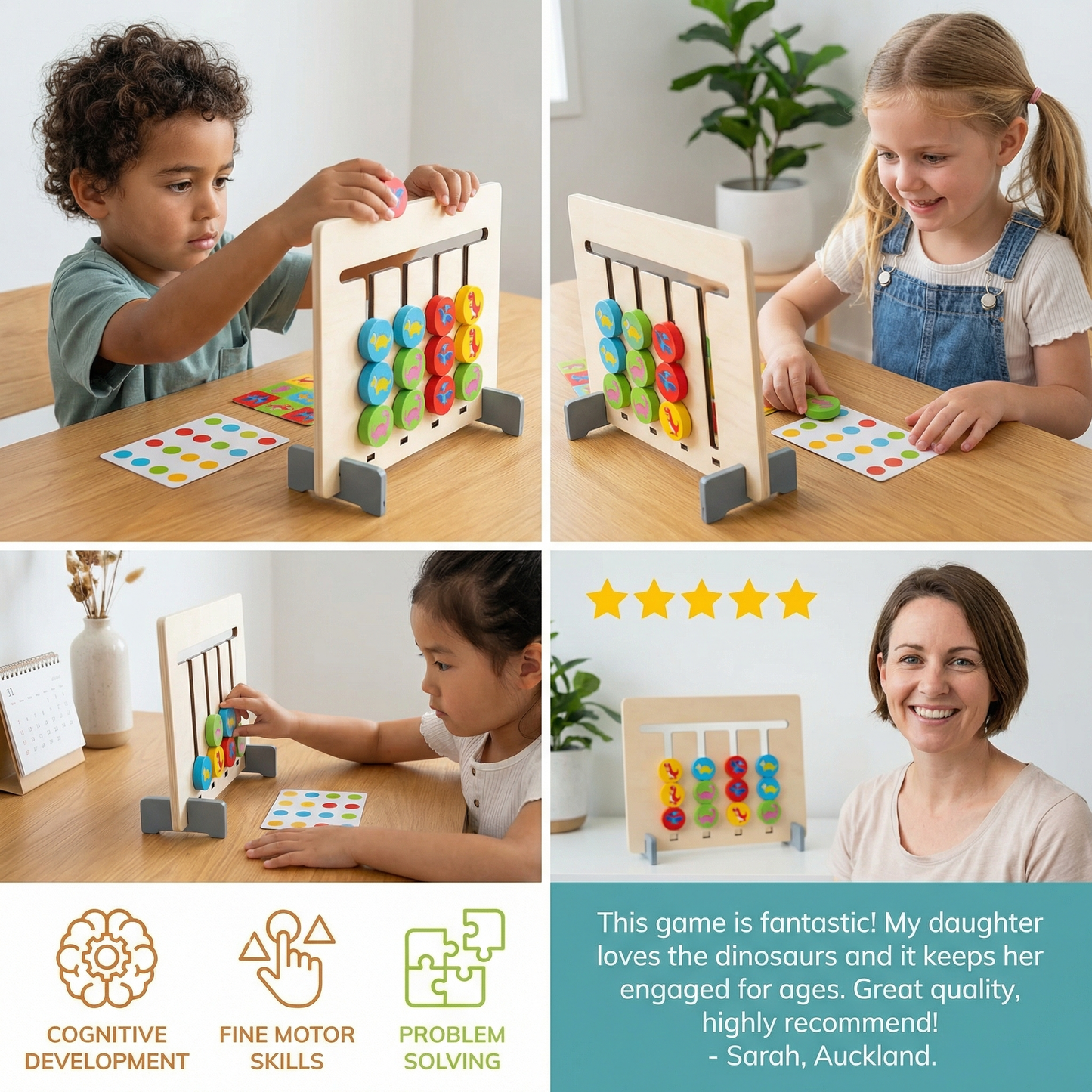 Montessori Color Pattern Matching Wooden Game