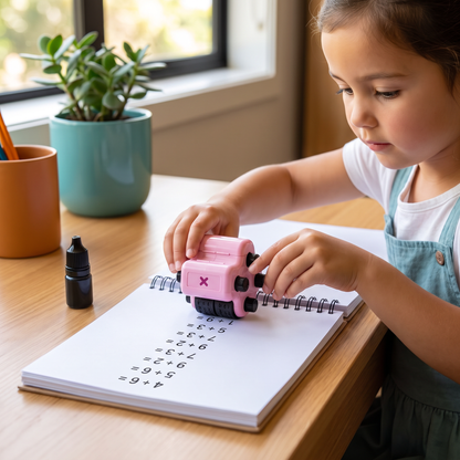 4-in-1 Math Roller Stamp – Addition, Subtraction, Multiplication & Division Practice