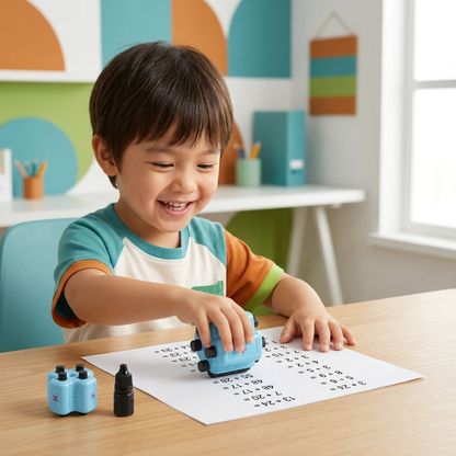 4-in-1 Math Roller Stamp – Addition, Subtraction, Multiplication & Division Practice