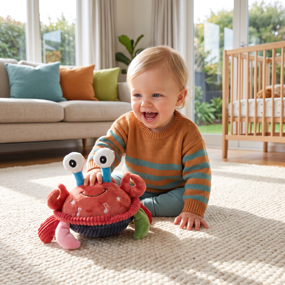 Interactive Musical Crab with Voice Function – Moving Educational Toy for Babies