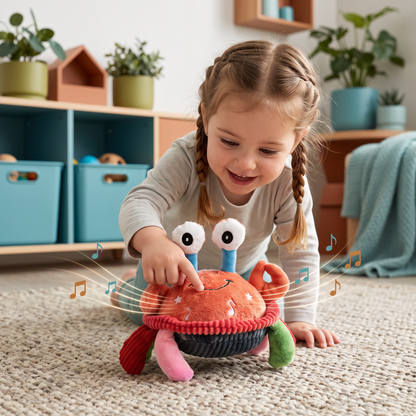 Interactive Musical Crab with Voice Function – Moving Educational Toy for Babies