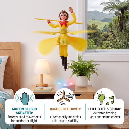 Interactive Flying Monkey Toy with Motion Sensor & LED Lights
