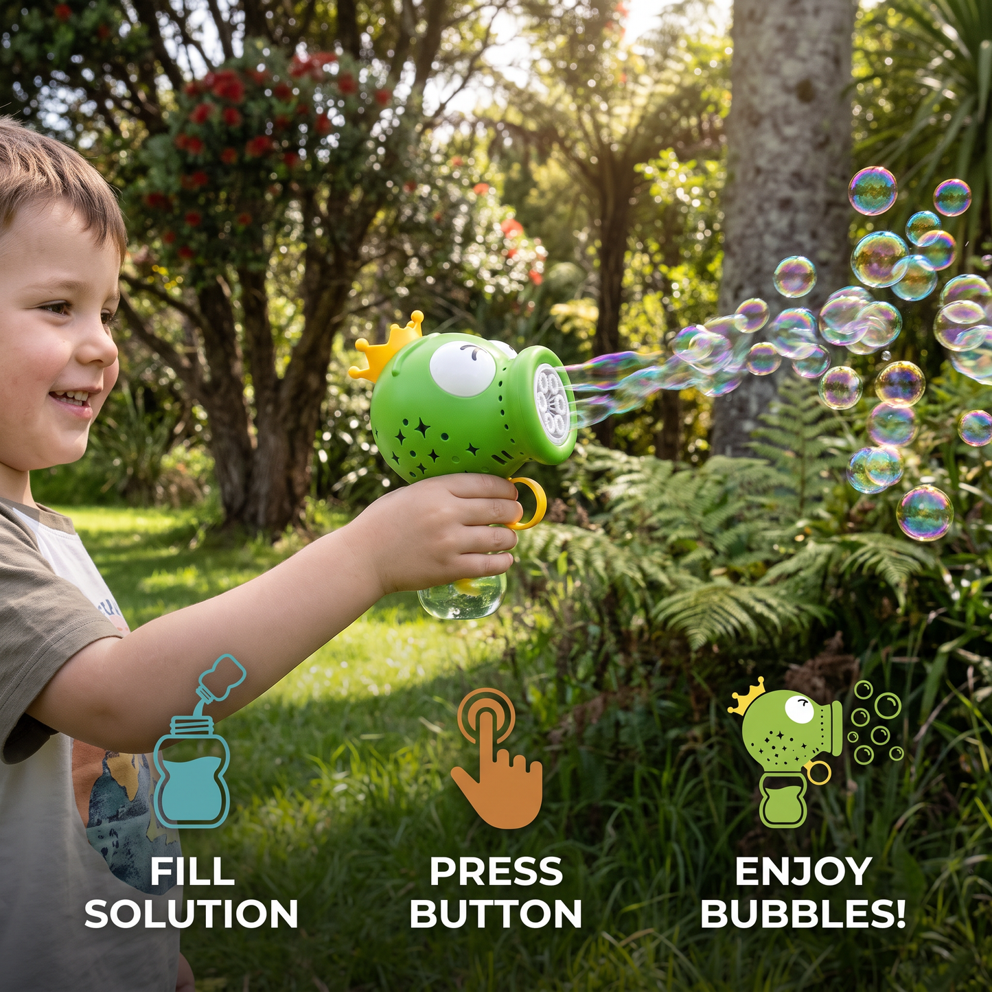 Cute Automatic Bubble Machine – Electric Bubble Blower for Kids