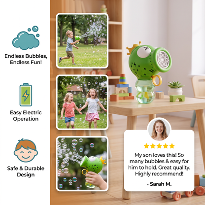 Cute Automatic Bubble Machine – Electric Bubble Blower for Kids