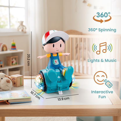 Interactive 360° Dancing Balance Toy with Lights & Music