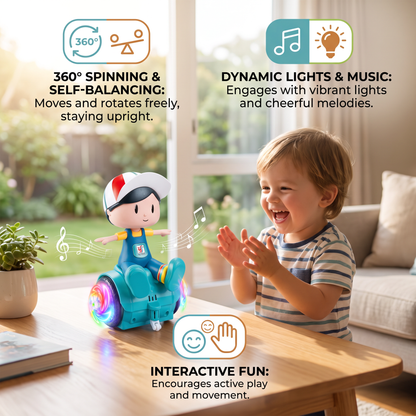 Interactive 360° Dancing Balance Toy with Lights & Music