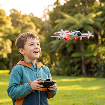 2-in-1 Remote Control Fighter Jet & Drone Toy