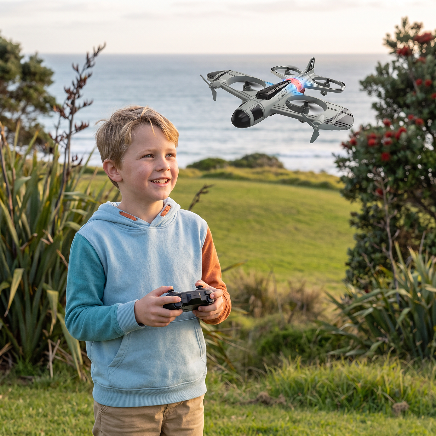 2-in-1 Remote Control Fighter Jet & Drone Toy