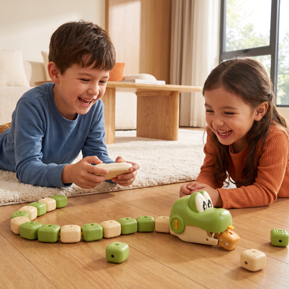 Interactive Growing RC Snake STEM Toy – Eats Blocks & Grows Longer