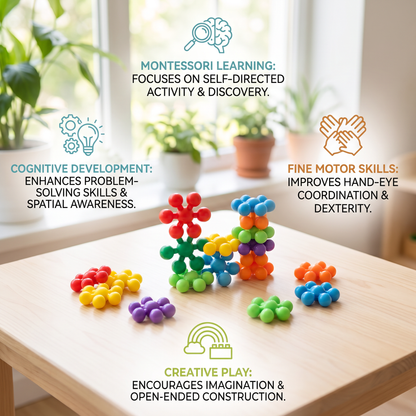 Montessori Plum Blossom Building Block Set