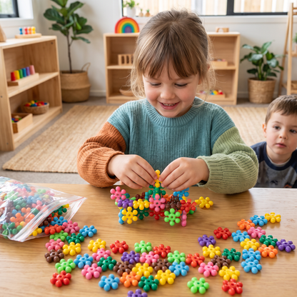 Montessori Plum Blossom Building Block Set