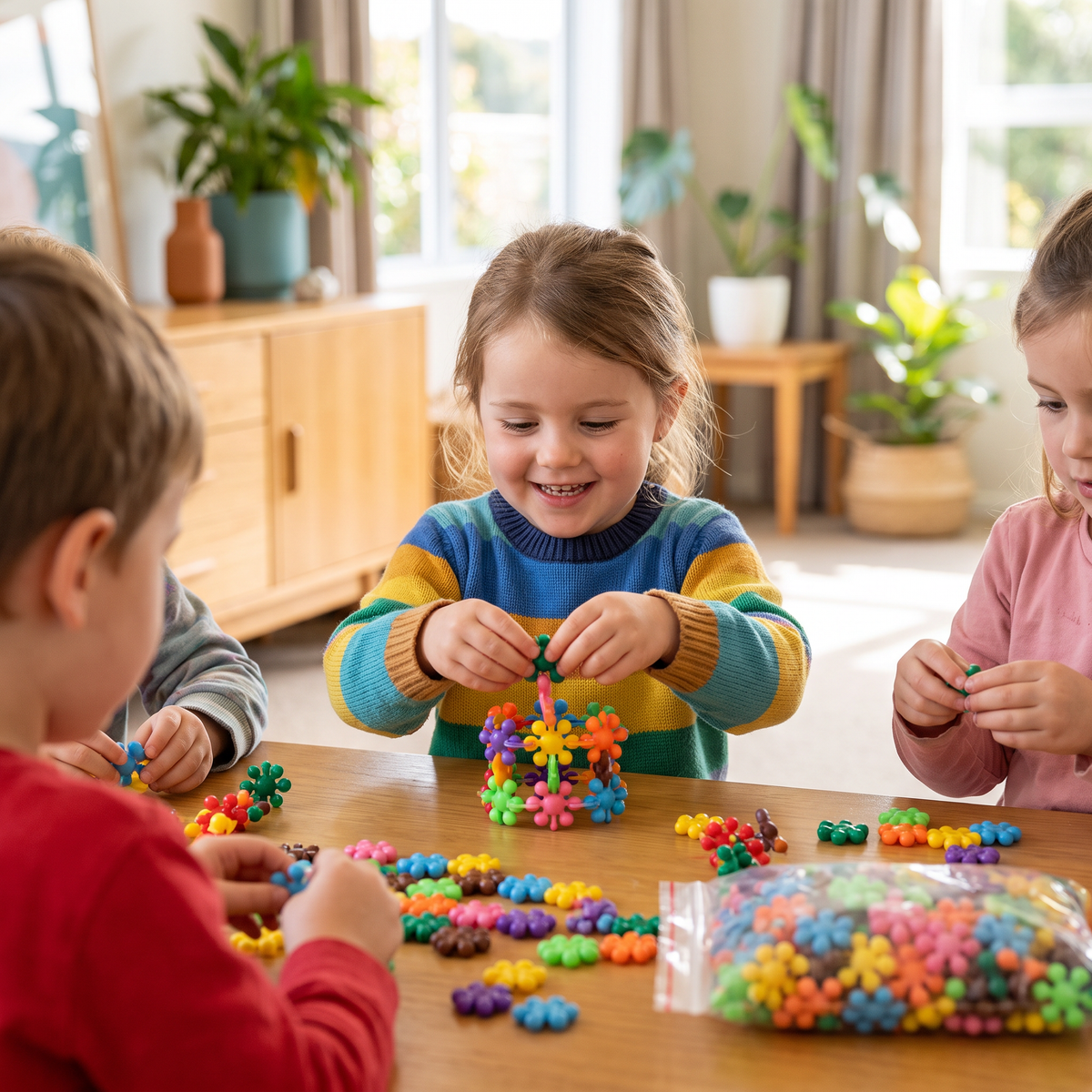 Montessori Plum Blossom Building Block Set
